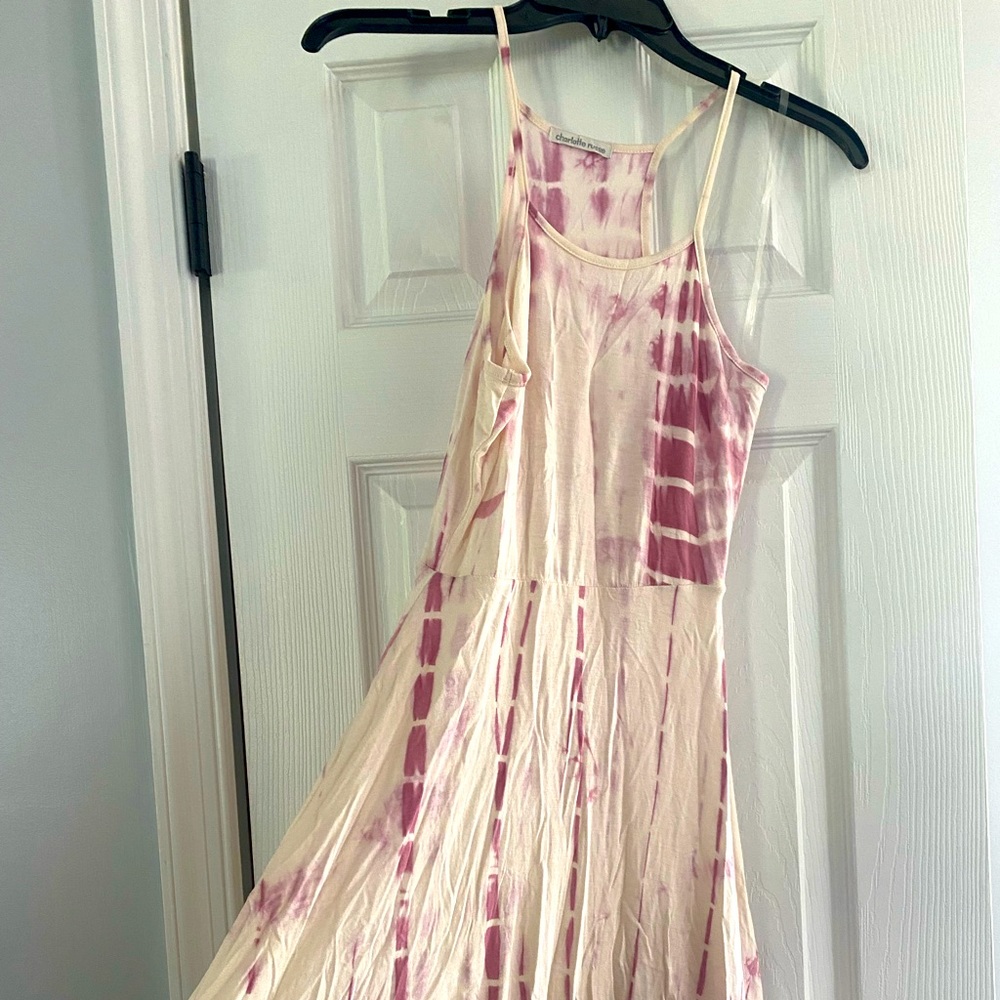 Pink tie die dress